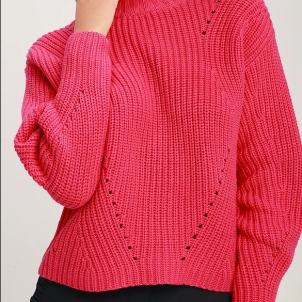 Vintage hot pink knitted sweater